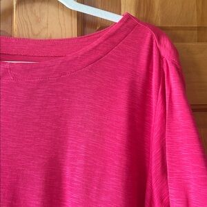 J. Jill Bright Pink Elbow Sleeve Top